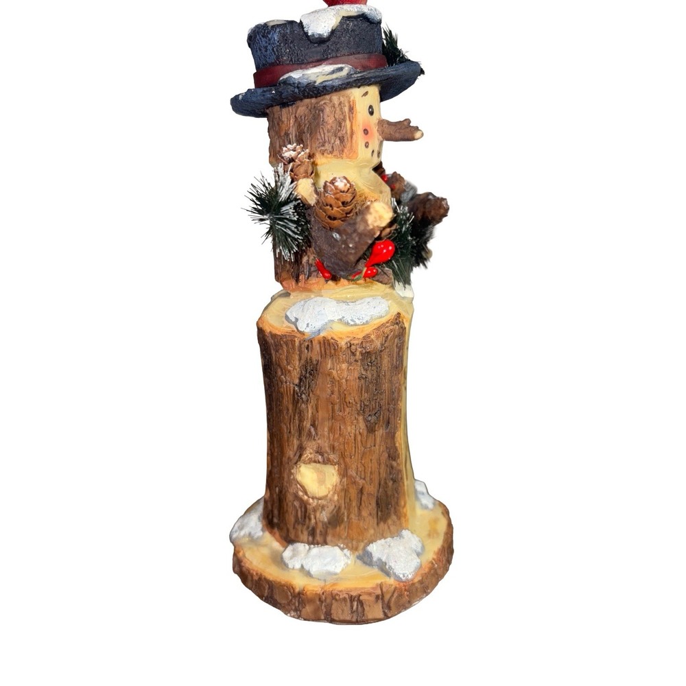 Roman, Inc.‎ Rustic Wooden Snowman Music Box "Walking In A Winter Wonderland" - Picture 4 of 16